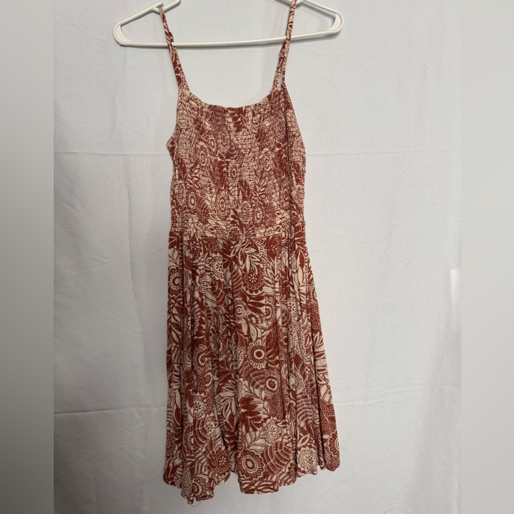 Angie Red and Cream Floral Maxi Dress